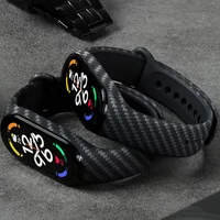 Carbon fiber strap For Xiaomi Mi Band 7 6 nfc Wristband smartwatch MIband 5 silicone bracelet correa Mi Band 4 5 3 6 accessories