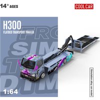 Cool Car 1:64 H300 Flatbed Transport Vehicle Simulation Alloy Car Model for Collection&Display&Gift