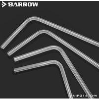 Barrow PMMA / PETG Hard Tube ( OD12mm / OD14mm / OD16mm ) + 2mm Thickness + 90 Degrees Bending Tube Transparent 4pcs/Lots