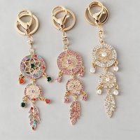 Design Of Key Chain And Luxury Bag Pendant By Fashion Point Drilling Fringe Feather Dream Catcher
