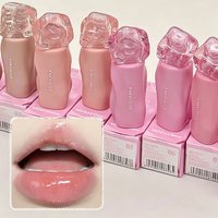 Pinkyfocus Glossy Mirror Lip Gloss Hydrating Juicy Nude Lip Tint Long Lasting Daily Natural Makeup for Spring Summer