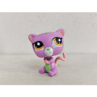 LPS Figure Purple Opossum with Orange eyes #86 Mini Pet Shop toy
