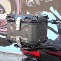 Motorcycle Top Case Aluminum Alloy 25L/36L/45L/55L Tail Box Rear Luggage Scooters Mopeds Trunk Motorbike Top Box