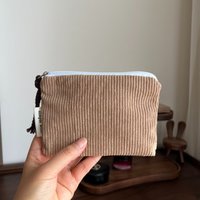 Women Corduroy Polka Dot Mini Coin Purse Cute Small Wallet Card Holder Pouch for Earphone Lipstick Portable Money Storage Bag
