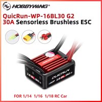 Hobbywing QuicRun WP 16BL30 G2 30A Waterproof Brushless Sensorless ESC XT/T/Tamiya for 1/18 16 14 RC On-Road Car Monster Truck