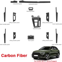 For Audi Q5 FY 2018-2025 Car Interior Sticker Lifting Window Panel Decal Gear Box Dashboard Protective Film Auto Accessory