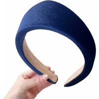 Elegant Velvet Triangle Headband Individual Crown Wide Edge Hair Hoop Solid Color European Style Retro Hair Accessories Party