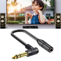 1/4inch Extension Cable,6.35mm 1/4" TRS Male to Female Stereo Adapters,Headphones Guitar Right Angle Extension Cable