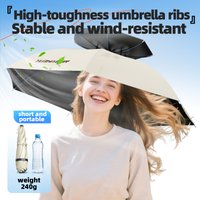 Foldable Hands-Free Umbrella Hat UPF 50+Lightweight Adjustable Outdoor Hat for Fishing Gardening Hiking Camping Beach Sports