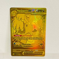 Pokémon Mega Dragonite ex 295/217 English Card Gold Foil Texture DIY Premium Anime Collection Card