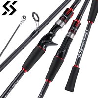 Sougayilang 1.8M 1.98M 2.1M Lure Fishing Rod 4 Sections Carbon Fiber Fishing Carp Pole 5kg Drag Power Ultralight Travel Rod