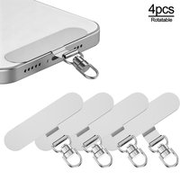 4Pcs 360° Rotatable Metal Phone Lanyard Tether Tab,Universal Anti-Lost Strap Patch Tether for All Smartphones