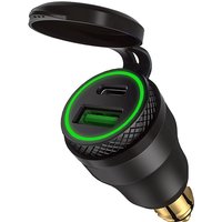 Aluminium Type-C PD Power Delivery USB Charger 30W QC 3.0 Quick Charger Waterproof for Hella DIN Socket BMW Ducati Triumph
