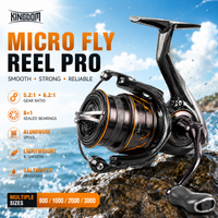 KINGDOM Micro Fly Reel Pro 800 1000 2000 2500 3000 Spinning Fishing Reel 8+1BB 5.2:1 6.2:1 Gear Ratio Ultralight Fishing Reel