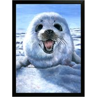harp seal animal Canvas Art Poster, Wall Art Picture Print, Modern Family Bedroom Decor Posters,Decorative painting