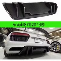 For Audi R8 V10 2017-2020 Carbon Fiber Back lip Car Rear Bumper Diffuser Rear Splitters Spoiler Back lip body kit