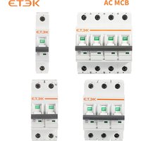 ETEK Miniature Circuit Breaker MCB 1P 2P 3P 4P Curve C 50Hz Short Overload Protector 35mm Din RailMount EKM3