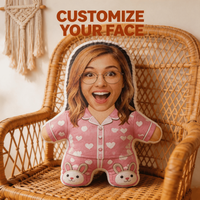 Customized Photo Cowboy Character Pillow, Personalized Facial Decoration Cushion, Double-sided Print, 60cm Large Decorative