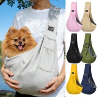 Lightweight pet crossbody bag, suitable for both cats and dogs, equipped with breathable straps for comfortable outdoor carrying