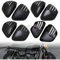 T 100 Motorcycle Parts Left &Right Side Panels Fairing Battery Protector ABS Plastic For Triumph Bonneville T100 2017-2023 Black