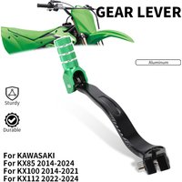 Motorcycle Bike CNC Alloy Gear Shift Lever Brake Pedal Aluminum For KAWASAKI KX85 2014-2024 KX100 2014-2021 KX112 2022-2024