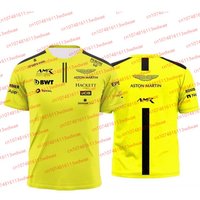 Aston Martin F1 Team Racing Jersey Short-sleeve T-shirt Breathable Sportswear for Men Racing Fans