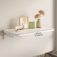 40x80cm Foldable Wall-mounted White Desk Computer Desk Storage Rack Dining Table Saving Space Holder Organizers For Studying