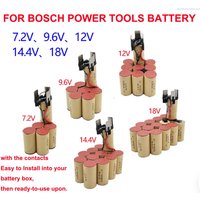 ALLCCX 7.2V 9.6V Power tools battery for BOSCH cordless drill, cordless driver drill GSR7.2V-2, GSR9.6-2