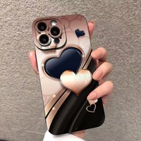 Brown Heart-Shaped Design Case for Samsung A56 5G Cases Galaxy A55 A54 A36 A35 A34 A16 S25 S24 Ultra S23 S22 Plus S21 FE Cover