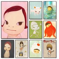 Art Cutete Character Y-Yoshitomo N-Nara Poster American Film Mural Home Childrens Room Wall Decor Print