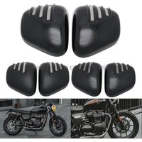 Motorcycle Accessories Left & Right Battery Side Fairing Covers For Triumph Bonneville T120 / BLACK 2016 2017 2018 2019-2025