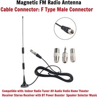 Enhance Stereo Reception with Indoor DAB FM Antenna, Magnetic Base Mount, Compatible with AV Audio Vedio Systems