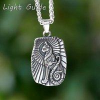 2024 new punk Rock Retro 316L Stainless Steel Gothic Cats and animals Pendant With For Men Halloween Gift Cool Biker Jewelry