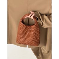 Designer bag Luxury 2024 woman bag Brand New Product PU Small size hand-woven bucket bag High quality Women's handbag