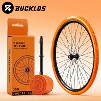 BUCKLOS 700C Bike Tire Inner Tube TPU F/V Road Gravel Bike TPU Inner Tube Presta Valve 45/65/80mm Bicycle Inner Tire Bike Parts