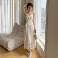 Summer Gothic Lace Dress Sexy Maxi Dress Halter Y2k Vintage Women Dress Elegant Streetwear Fairycore Ladies Dresses