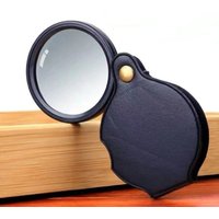 50/60/70mm Small Magnifying Glasses Handheld Mini Pocket Magnifier Leather Protective Case Folding Magnifying Close Work
