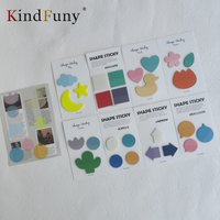 KindFuny Transparent Sticky Notes Self-Adhesive BookMarkers Annotation Reading Book Clear Tab Kawaii Cute Stationery