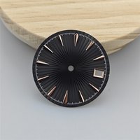 29mm Watch Dial Radial Pattern Surface with Single Date Men's and Women's Watch Replacement Parts for NH35/NH36 Movement