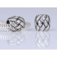 10Pcs Metal Round Loose Spacer Beads Charm Antique Silver Big Hole Bead for Jewelry Making Bracelet DIY Handmade Accessories