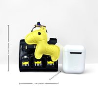 5 Pcs Mini PU Leather Coin Purse & Earbuds Pouch/Pony Keychain-Bag Charm for Handbag Tote Car Decor, Ideal Gift for Women Girl