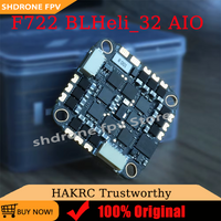 HAKRC F722 BLHeli_32 AIO Flight Controller Black Box Build-in Current Sensor 2S-6S for FPV Freestyle Drone RC Model