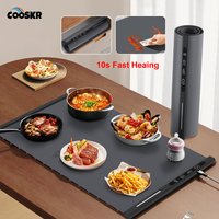 Electric Heating Plate Silicone Dining Table Food Warmer Mat Fast Warming Food Coffee Heater Tray Foldable Food Warming Plate