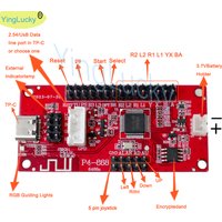 Joystick Encoder PCB Board USB Arcade Zero Delay Controller TO PC PS3 PS4 One Player Wireless Bluetooth With Battery