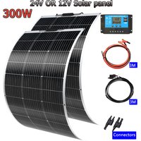 150W - 600W Solar Panel Battery charger Kit 12V / 24V/36V Monolithic semi-flexible monocrystalline solar panel power 19.8V 150W