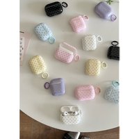 7 Colors Korean Style Cute Small Polka Dot Pattern Earphone Case Cover for AirPods 1 or 2 3 4 Pro 2 Pro 3