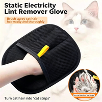 Anti Static Pet Hair Remover Glove Double Sided Brush For Dogs Cats Reusable Fur Cleaning Tool For Sofa Clothes Carpet Home Use