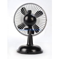 F68C Retro 2-Speed USB/AA Battery Powered Desk Fan 5.7inch Table Fan for Work Office