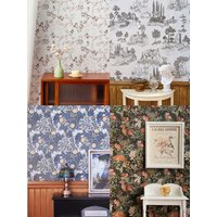1 Sheet Miniature Dollhouse Wallpaper Self-Adhesive Fit 1:6-1:12 Scale Festive & Collection Scenes Exquisite Patterns
