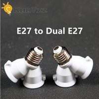 LED E27 Base Light Holder High Quality E27 to 2-E27 Splitter Lamp Bulb Socket Adapter lamp holder E27 socket for lighting bulb